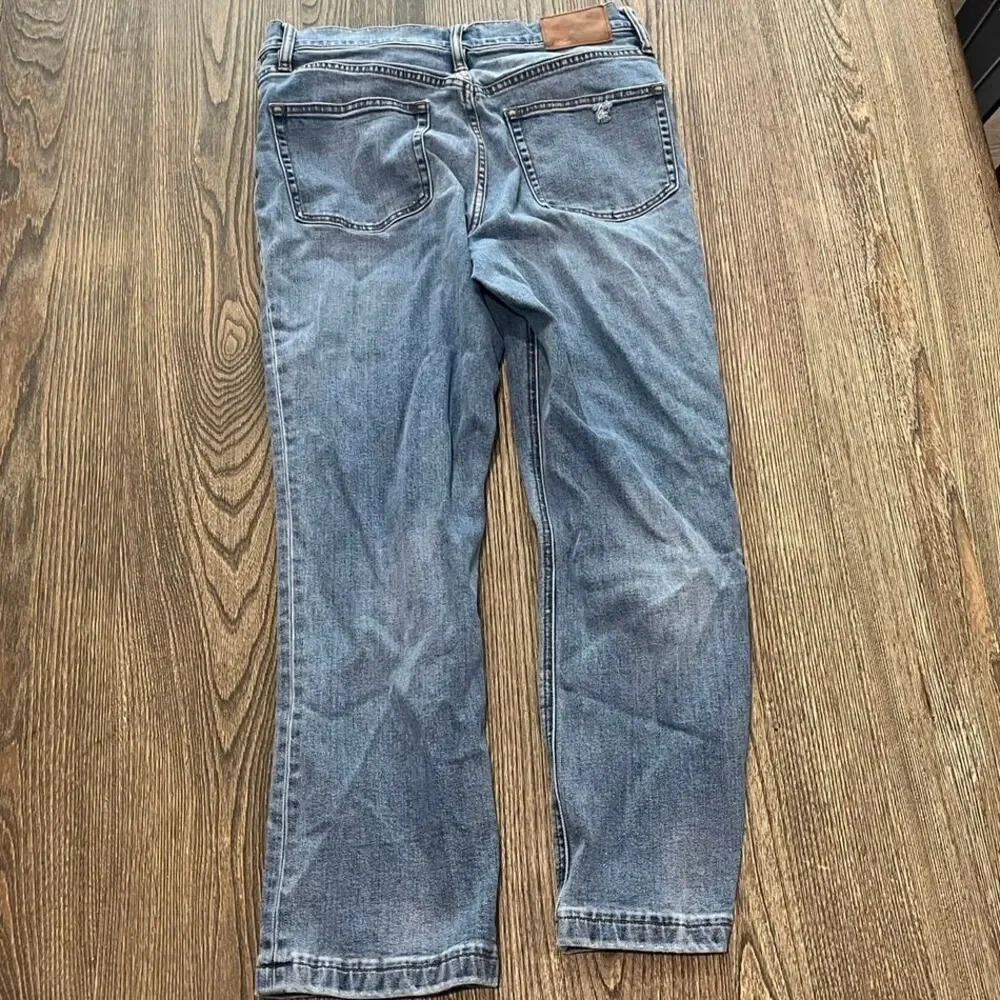 J.Crew Billie Demi Boot Crop Jeans High Rise Denim Medium Wash Blue Size 30
